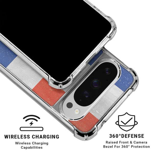 Dominican Republic Flag Faded Google Pixel 10 Pro XL Clear Case